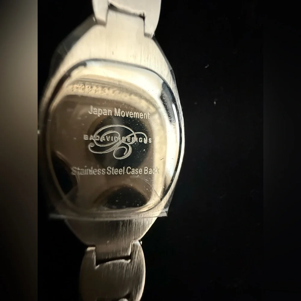 BADAVICI New Quartz Watch Original Box stainless steel Pink‎ Cabochons Links